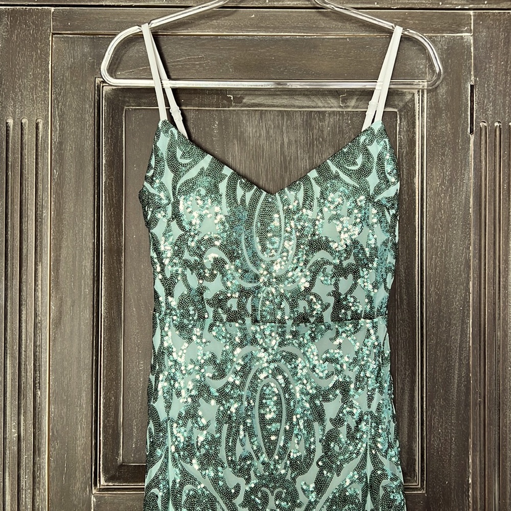 Green Sequin Maxi Dress